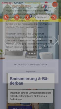 Vorschau der mobilen Webseite www.sandmann-heizung.de, Peter Sandmann