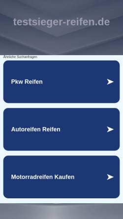 Vorschau der mobilen Webseite www.testsieger-reifen.de, Testsieger-reifen.de