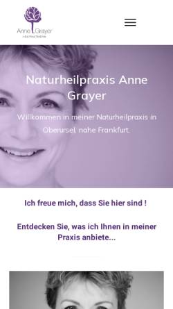 Vorschau der mobilen Webseite www.naturheilpraxis-annegrayer.de, Naturheilpraxis Anne Grayer