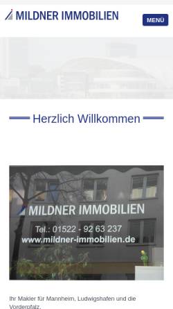 Vorschau der mobilen Webseite mildner-immobilien.de, Mildner Immobilien