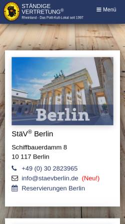 Vorschau der mobilen Webseite www.staev.de, Ständige Vertretung
