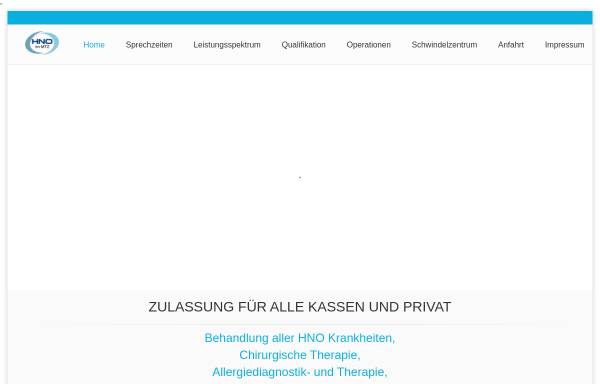 Vorschau von www.hno-praxis-sulzbach.de, HNO-Gemeinschaftspraxis Main-Taunus-Zentrum