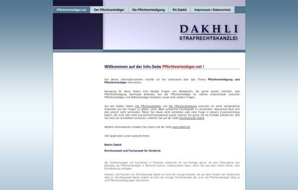 Vorschau von www.pflichtverteidiger.net, Rechtsanwalt Martin Dakhli