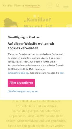 Vorschau der mobilen Webseite www.kamillan.de, Kamillan