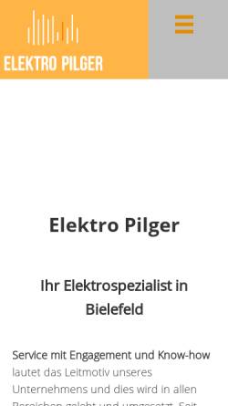 Vorschau der mobilen Webseite www.elektro-pilger.de, Elektro Pilger GmbH