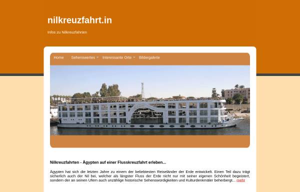 Vorschau von www.nilkreuzfahrt.in, Kreuzfahrten auf dem Nil