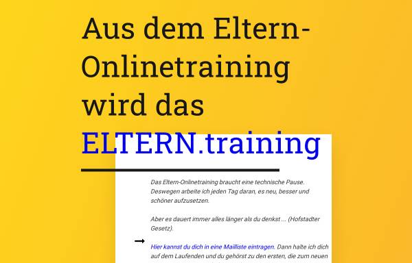 Vorschau von www.eltern-onlinetraining.de, Das Eltern-Onlinetraining - einfach besser erziehen