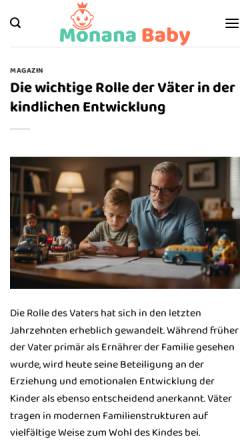Vorschau der mobilen Webseite www.vaternetz.de, Vater werden und Vater sein