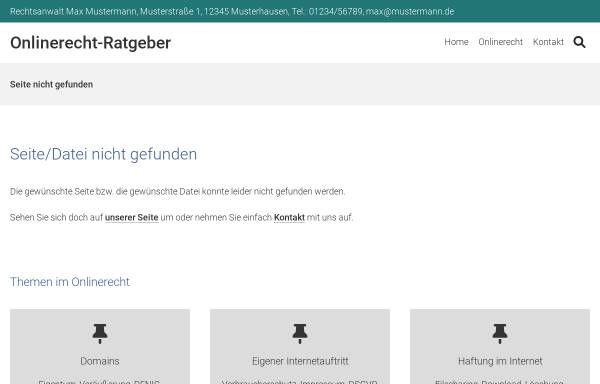 Vorschau von www.onlinerecht-ratgeber.de, Strafrecht und Internet - Typische Delikte