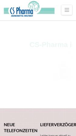 Vorschau der mobilen Webseite www.cs-pharma.info, CS Pharma GmbH
