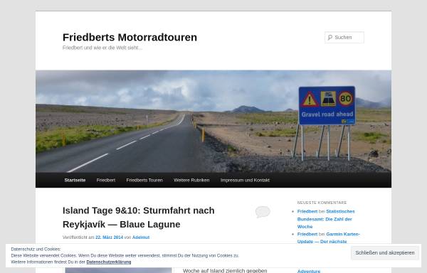 Vorschau von friedbert.net, Friedberts Motorradtouren