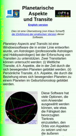 Vorschau der mobilen Webseite www.planetary-aspects.com, Planetarische Aspekte und Transite
