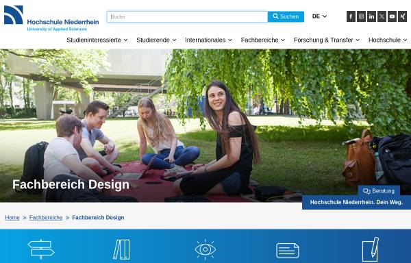 Vorschau von www.hs-niederrhein.de, Hochschule Niederrhein - Fachbereich Design