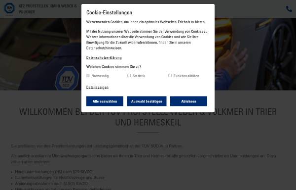 Vorschau von weber-volkmer.autopartner-portal.de, Kfz-Prüfstellen GmbH Weber - Volkmer