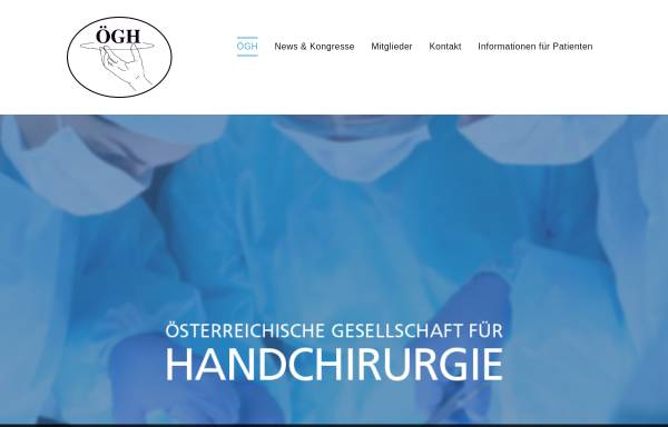 Vorschau von www.handchirurgen.at, Österreichische Gesellschaft für Hand-Chirurgie (ÖGH)