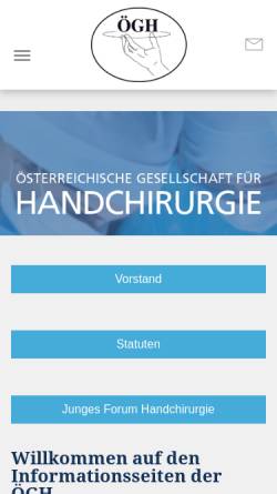 Vorschau der mobilen Webseite www.handchirurgen.at, Österreichische Gesellschaft für Hand-Chirurgie (ÖGH)