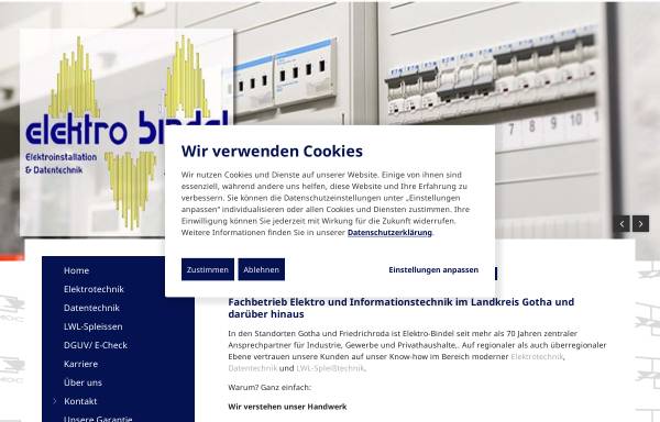 Vorschau von www.elektro-bindel.de, Elektro-Bindel Elektroservice und Fachgeschäft
