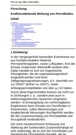 Vorschau der mobilen Webseite www.dr-nethe.de, Kraftverstärkendewirkung von Ferrofluiden
