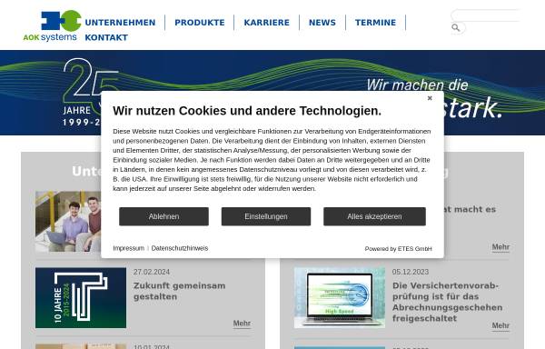 Vorschau von www.aok-systems.de, AOK Systems GmbH