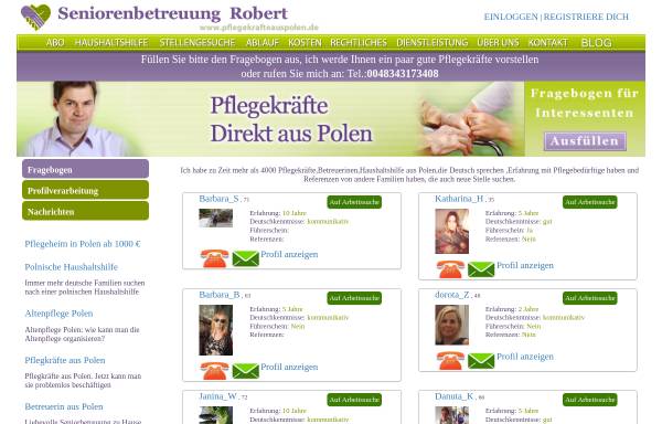 Vorschau von www.pflegekrafteauspolen.de, Seniorenbetreuung Robert