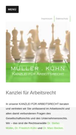 Vorschau der mobilen Webseite www.mueller-kfa.de, Müller & Kuhn