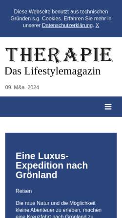 Vorschau der mobilen Webseite www.therapie-online.de, Therapie