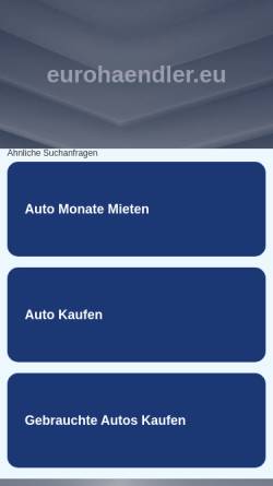 Vorschau der mobilen Webseite eurohaendler.eu, Eurohaendler.eu, Uwe Schmidt