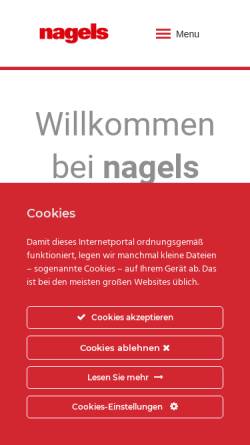 Vorschau der mobilen Webseite nagels.com, Nagels Druck GmbH
