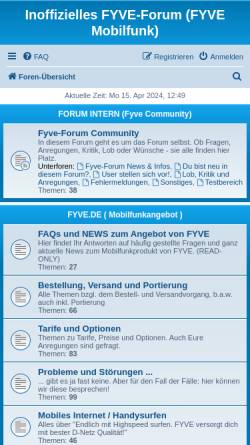 Vorschau der mobilen Webseite www.fyve-forum.de, FYVE-Forum