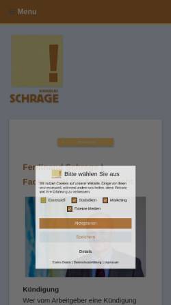 Vorschau der mobilen Webseite kanzlei-schrage.de, Ferdinand Schrage