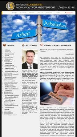 Vorschau der mobilen Webseite www.arbeitsrecht-mk.de, Torsten Sonneborn