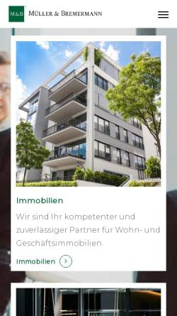 Vorschau der mobilen Webseite mueller-bremermann.de, Müller & Bremermann