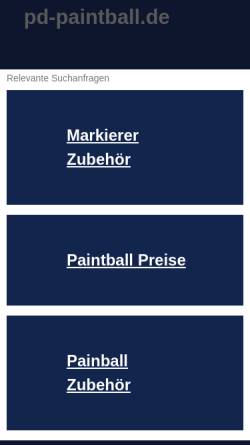 Vorschau der mobilen Webseite www.pd-paintball.de, Paintball Daurer