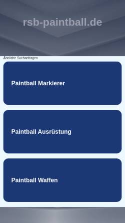 Vorschau der mobilen Webseite www.rsb-paintball.de, RSB Paintball GbR