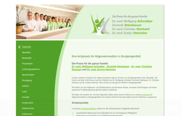 Vorschau von www.hausarzt-burglengenfeld.de, Schreiber, Dr. Wolfgang und Steinbauer, Dominik
