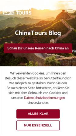 Vorschau der mobilen Webseite blog.chinatours.de, China Tours Magazin
