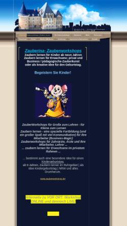 Vorschau der mobilen Webseite www.zauberina.de, Zauberina