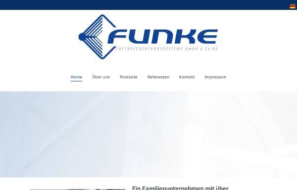 Vorschau von www.funke-lev.de, Funke Luftbefeuchtungsysteme GmbH & Co. KG