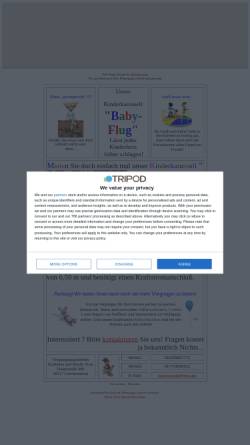 Vorschau der mobilen Webseite kinderkarussell.tripod.com, Kinderkarussel Baby-Flug, Karlheinz und Sibylle Trost