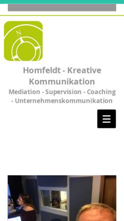 Vorschau der mobilen Webseite www.mediation-homfeldt.net, Homfeldt - Kreatives Marketing