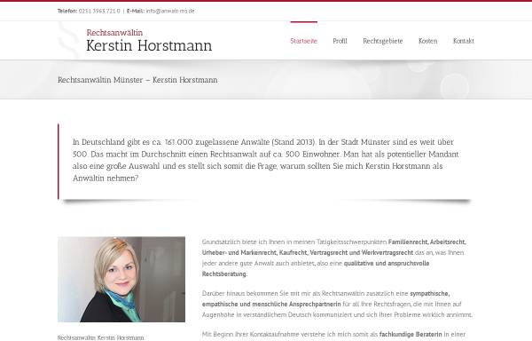 Vorschau von www.anwalt-ms.de, Horstmann, Kerstin