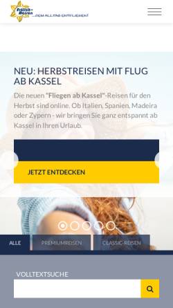 Vorschau der mobilen Webseite www.froelich-reisen.de, Frölich-Reisen GmbH