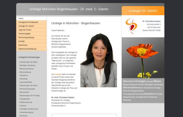 Vorschau von www.urologe-bogenhausen.de, Dr. Christiane Damm