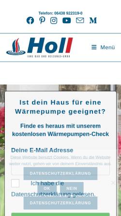 Vorschau der mobilen Webseite dholl.de, Firma Dietrich Holl oHG - Hünfelden-Dauborn