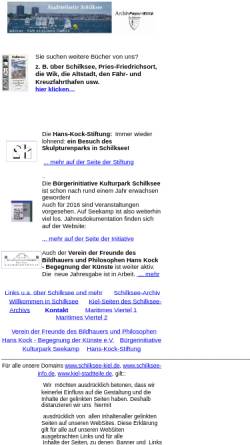 Vorschau der mobilen Webseite www.schilksee-kiel.de, Kiel Schilksee