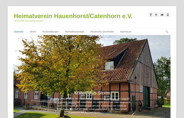 Vorschau von www.heimatverein-hauenhorst.de, Heimatverein Hauenhorst/Catenhorn e.V.