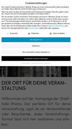 Vorschau der mobilen Webseite www.stadthalle-rheine.de, Stadthalle Rheine