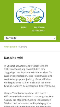 Vorschau der mobilen Webseite www.kindertraumkind.de, Kinder(t)raum, Andrea Krause