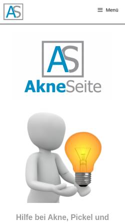 Vorschau der mobilen Webseite www.akneseite.de, Akneseite