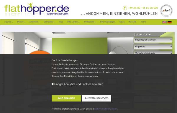 Vorschau von www.flathopper.de, Flathopper GmbH